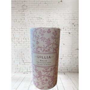 Lollia Relax Lavender & Honey Fine Bath Salts in Gift Box 7.5 oz.